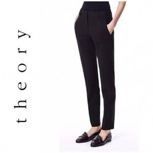 Theory Women's Classic Black Straight Leg Pants Size 6